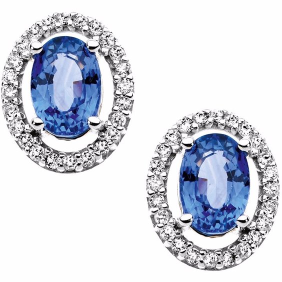 Earrings Comete Woman in White Gold Zaffiro 1.2 Ct ORB620 - ORB620